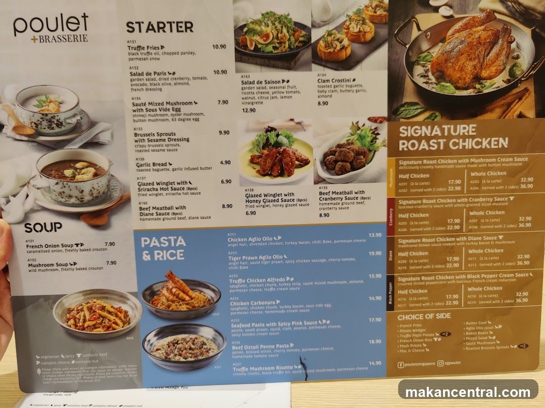 Poulet + Brasserie Menu