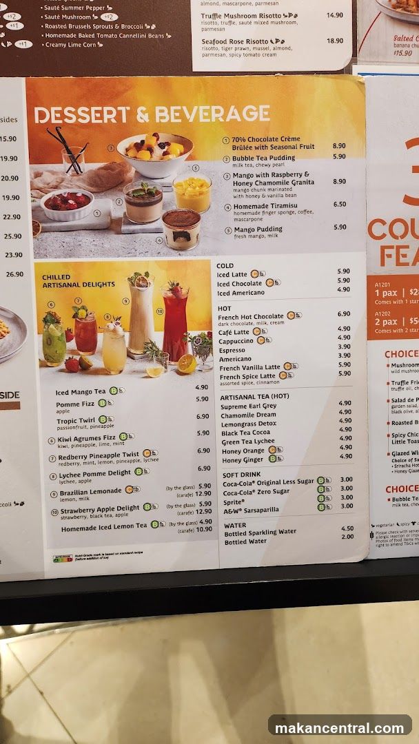 Dessert & Beverage Menu