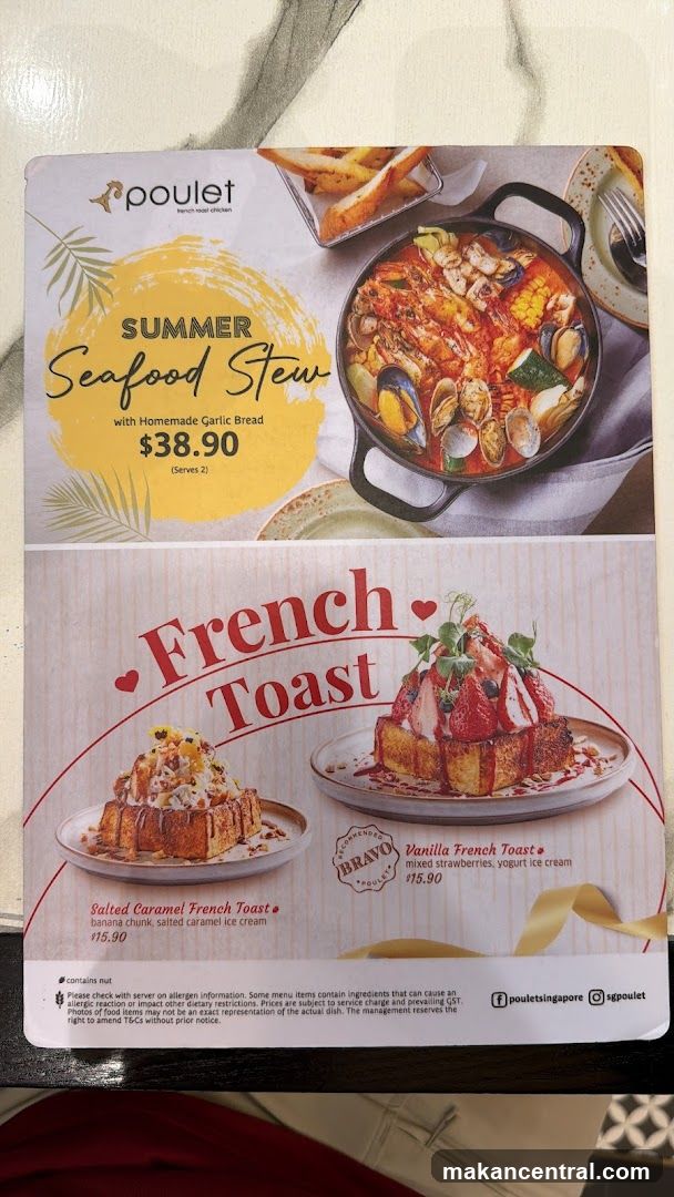 Poulet Menu