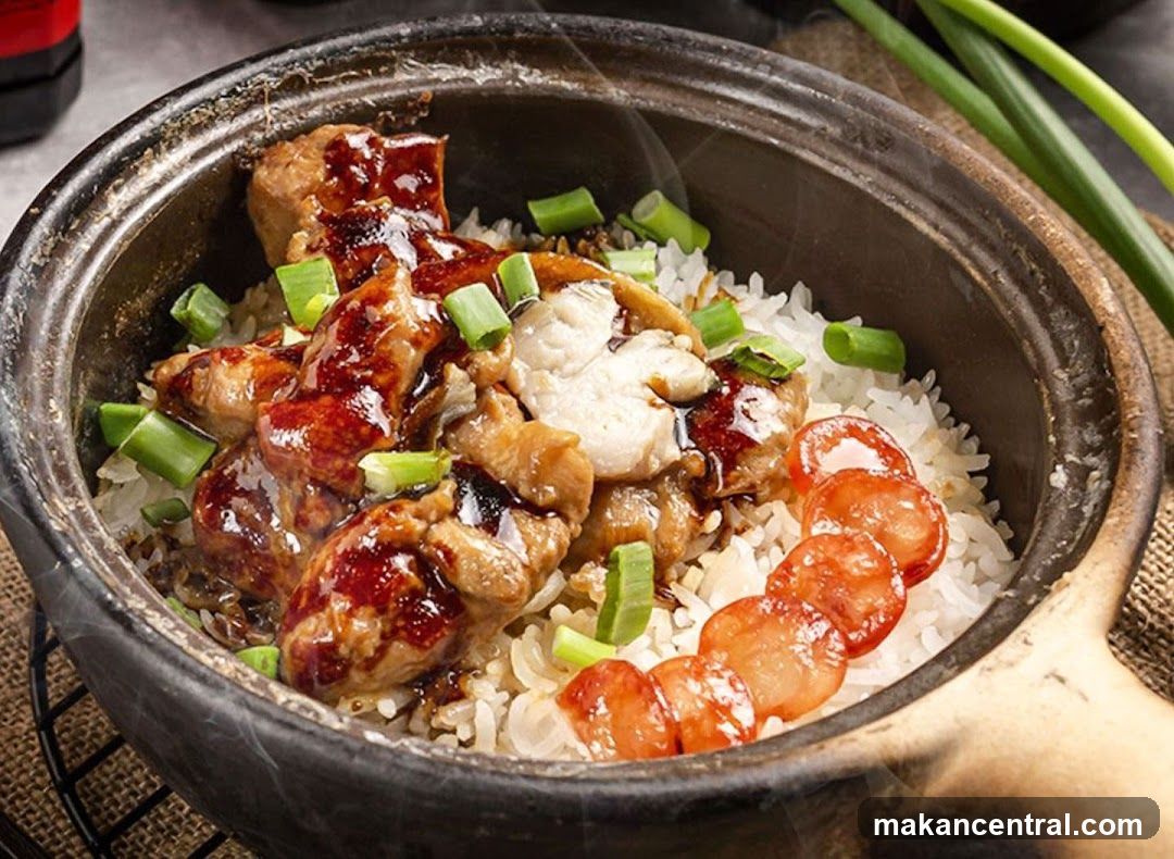 Clay Pot Rice with Meat and Sausage