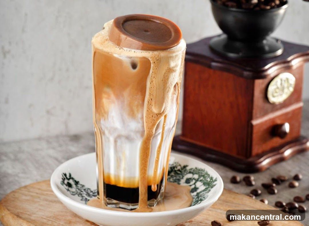 Iced Coffee with Chocolate Topping