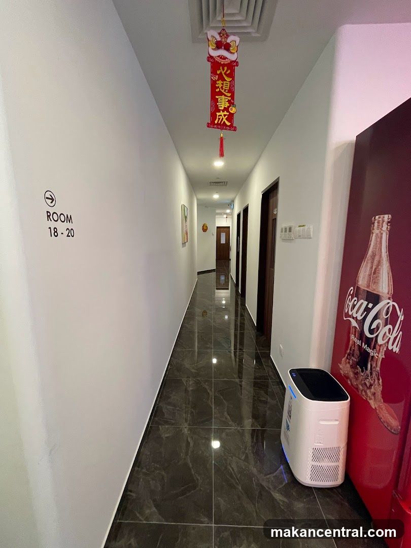 Hallway with Coca-Cola Vending Machine