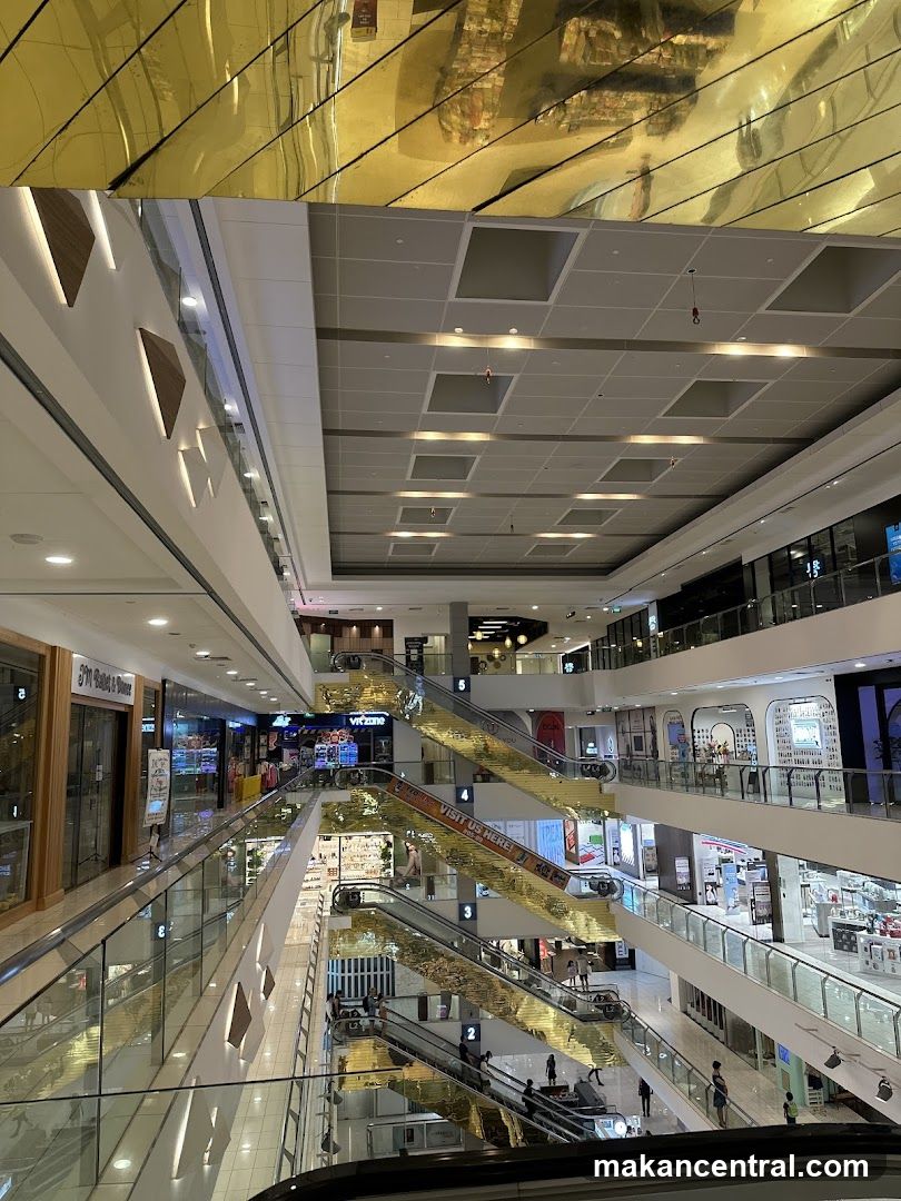 Interior of a multi-level shopping mall