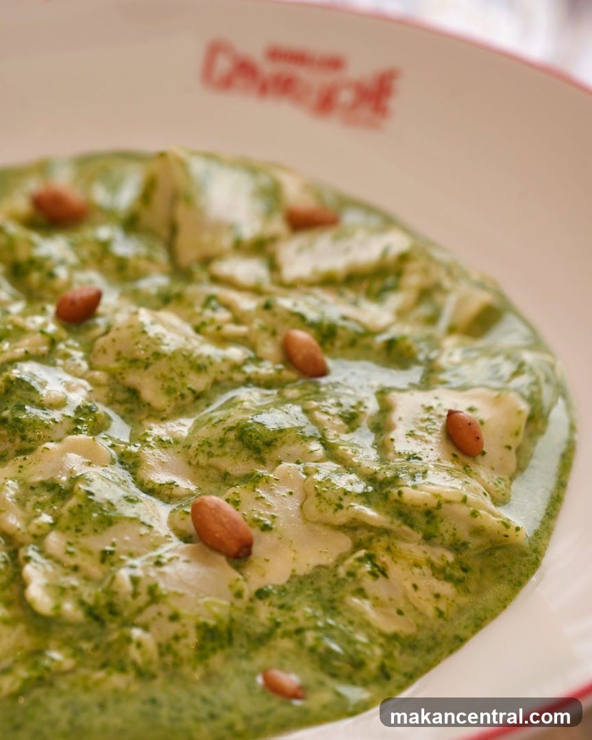 Ravioli with Green Sauce