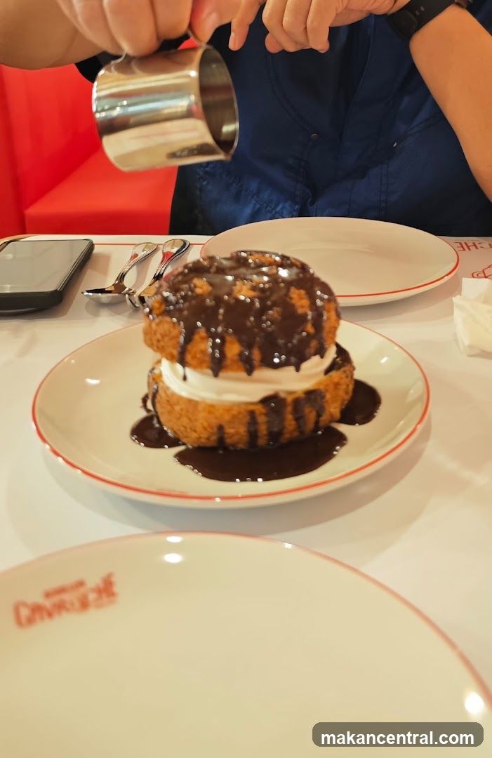 Dessert with Chocolate Sauce