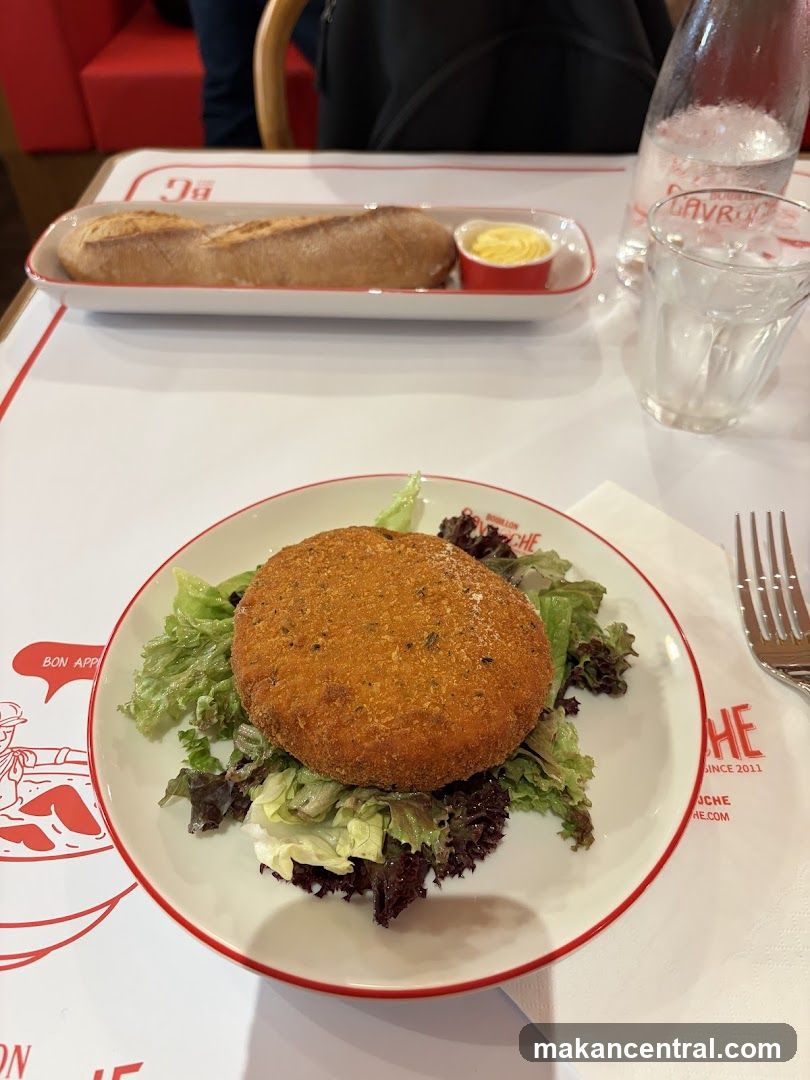 Fried Cheese and Salad