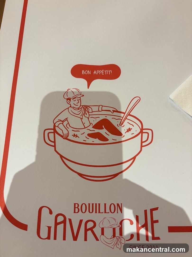 Bouillon Gavroche Menu
