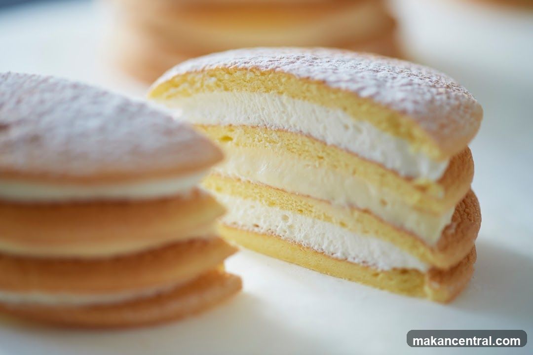 Layered Cakes with Cream Filling
