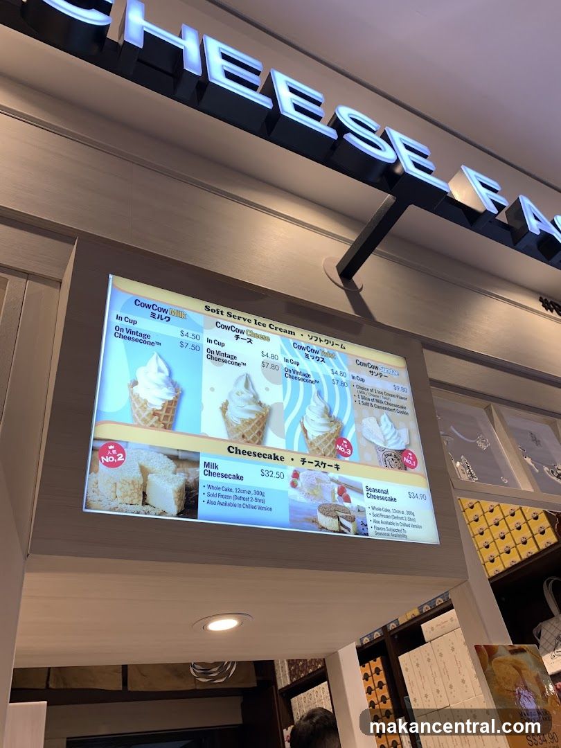 Cheese Factory Menu