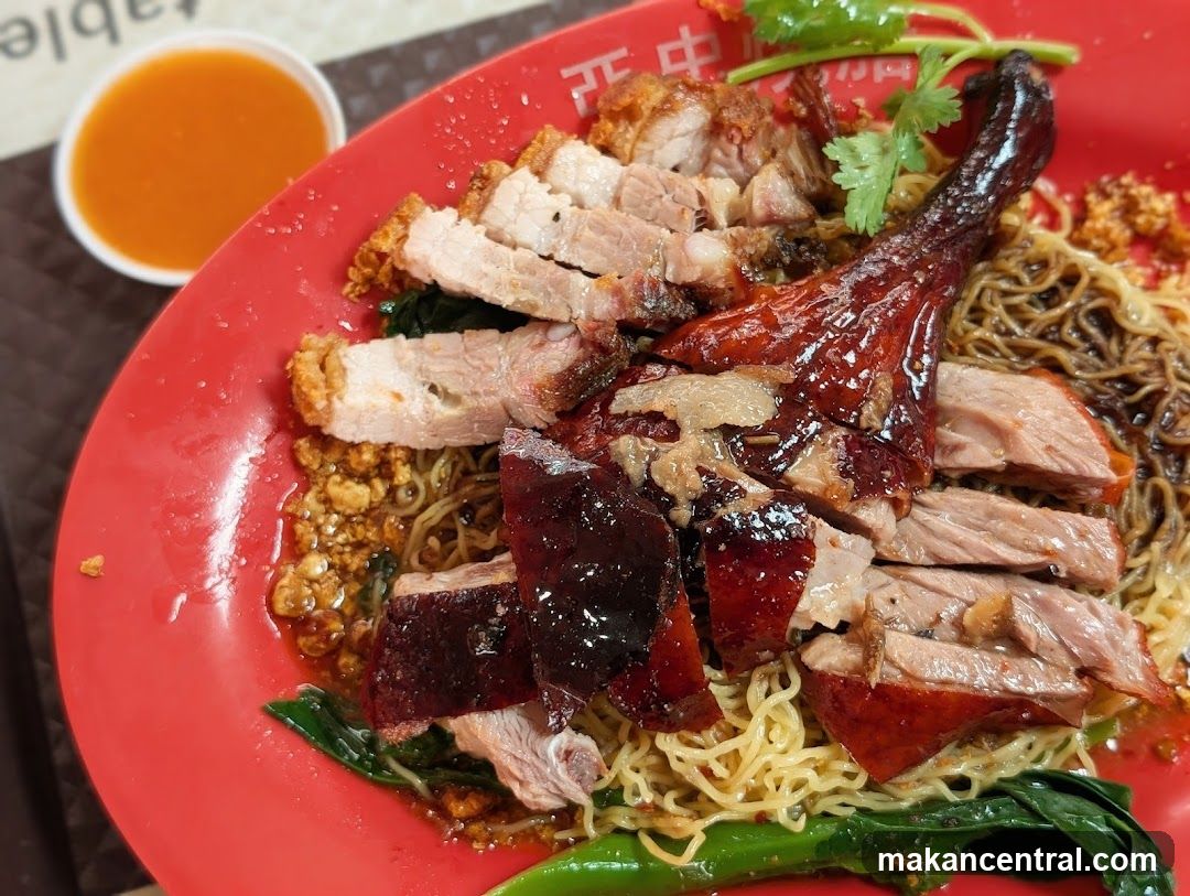 Roast Duck and Crispy Pork Noodles