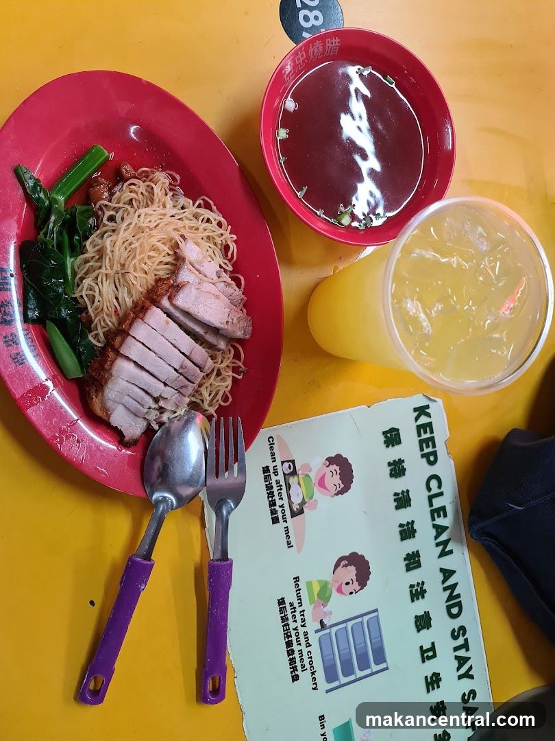 Noodles with Roasted Meat and Drink