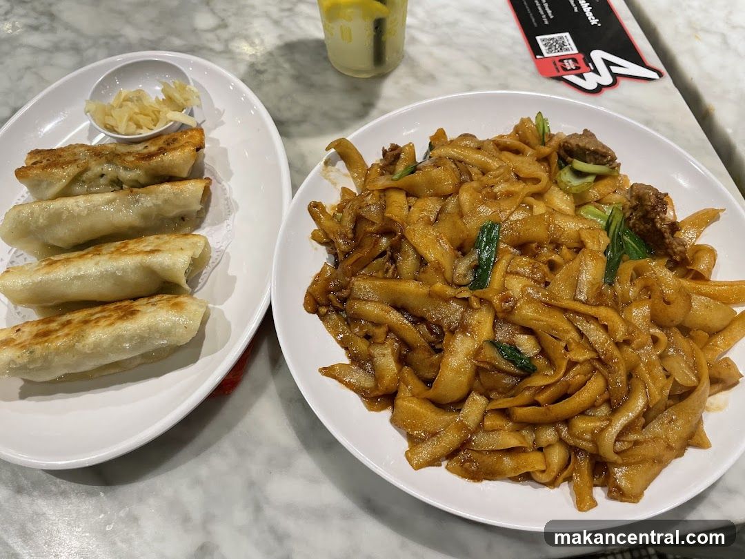 Fried Dumplings and Beef Noodles