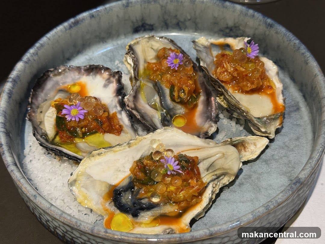 Oysters with Toppings