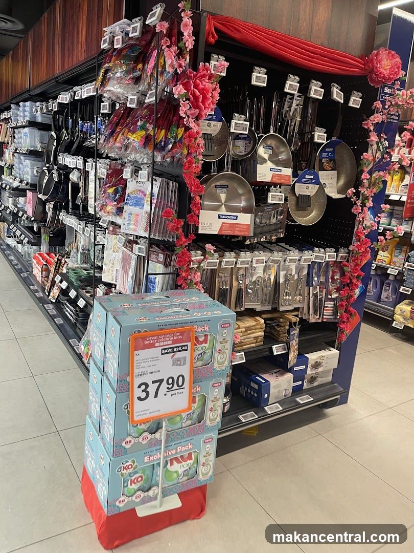 Kitchenware and Cleaning Supplies Display
