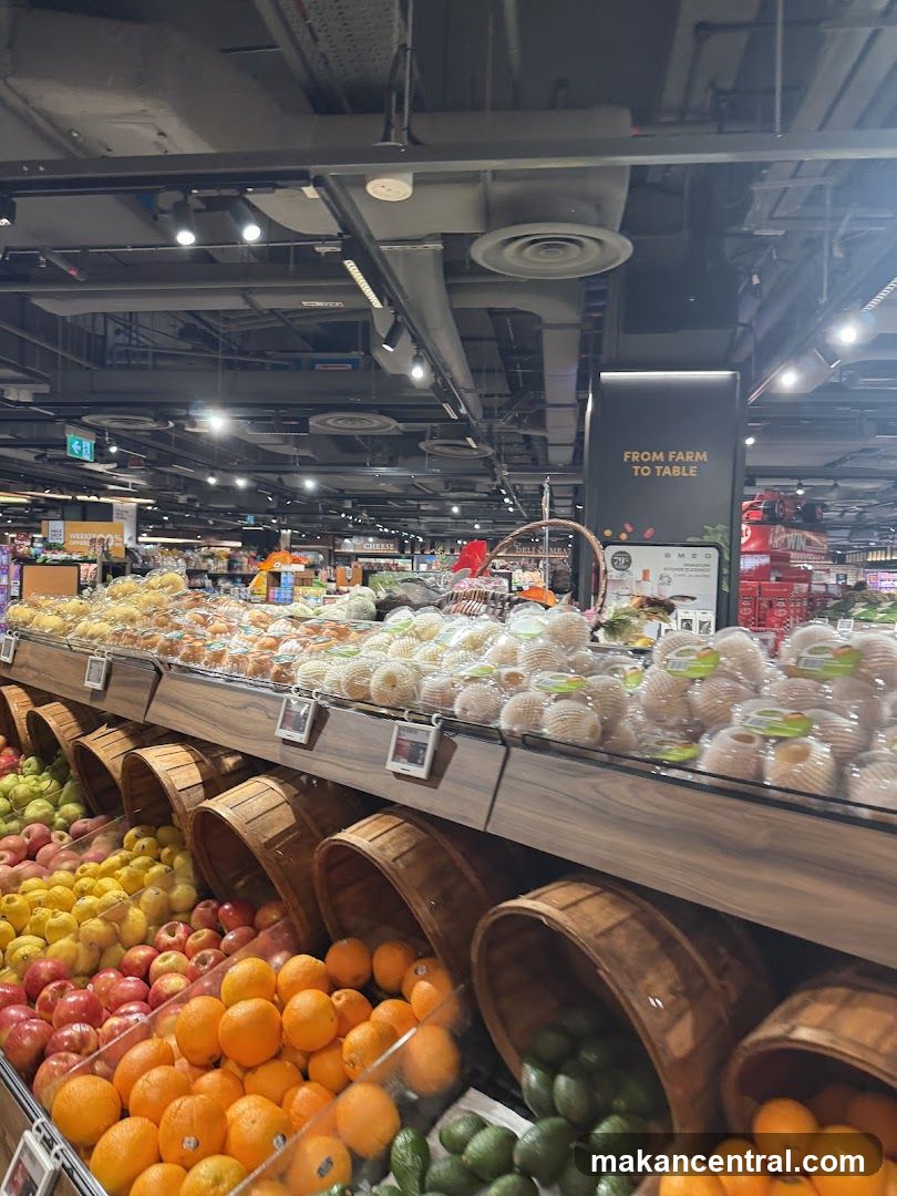 Produce Aisle in a Supermarket