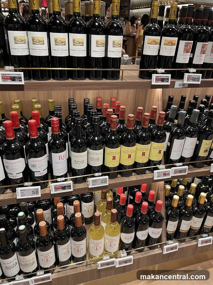 Wine Bottles on Shelves