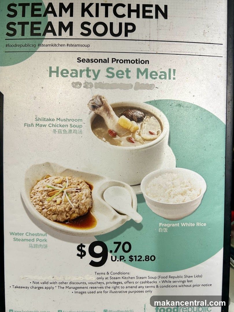 Steam Kitchen Steam Soup - Hearty Set Meal Promotion