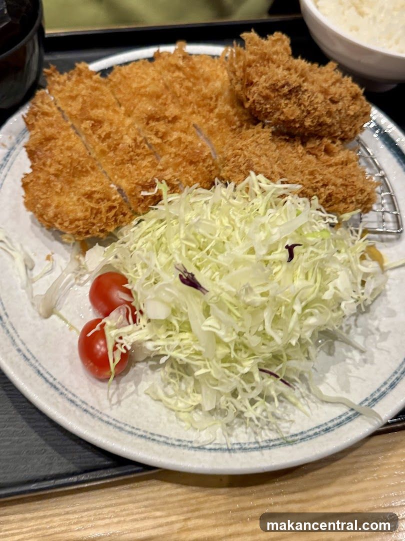 Fried Pork Cutlet with Shredded Cabbage
