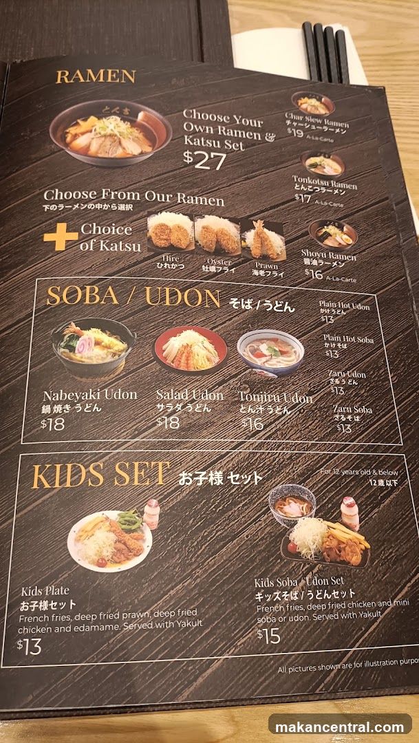 Ramen, Soba/Udon, and Kids Set Menu