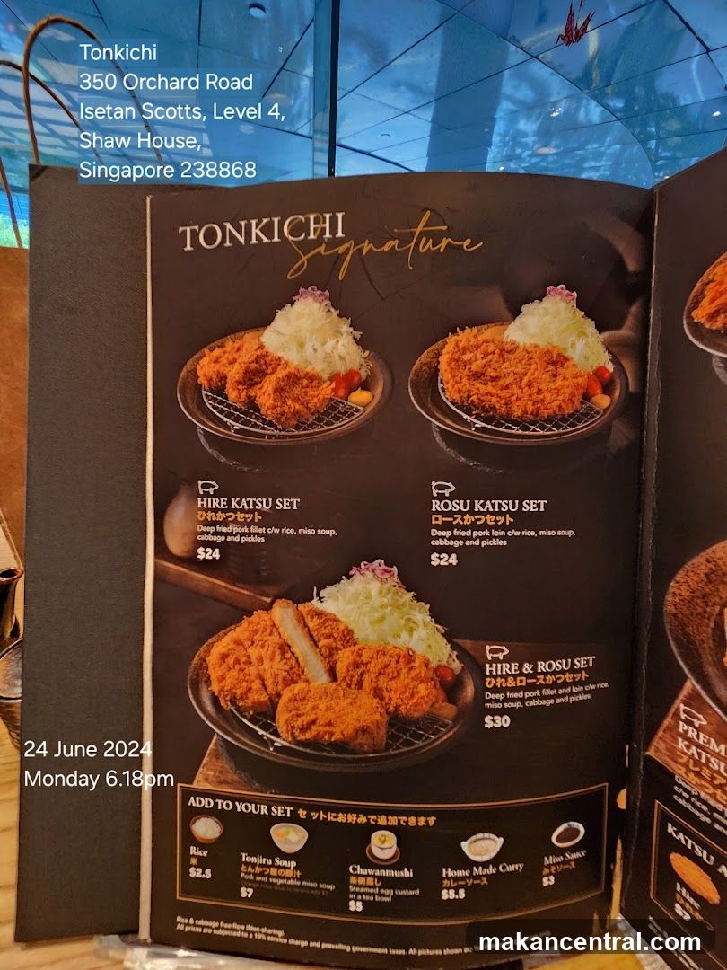 Tonkichi Signature Menu