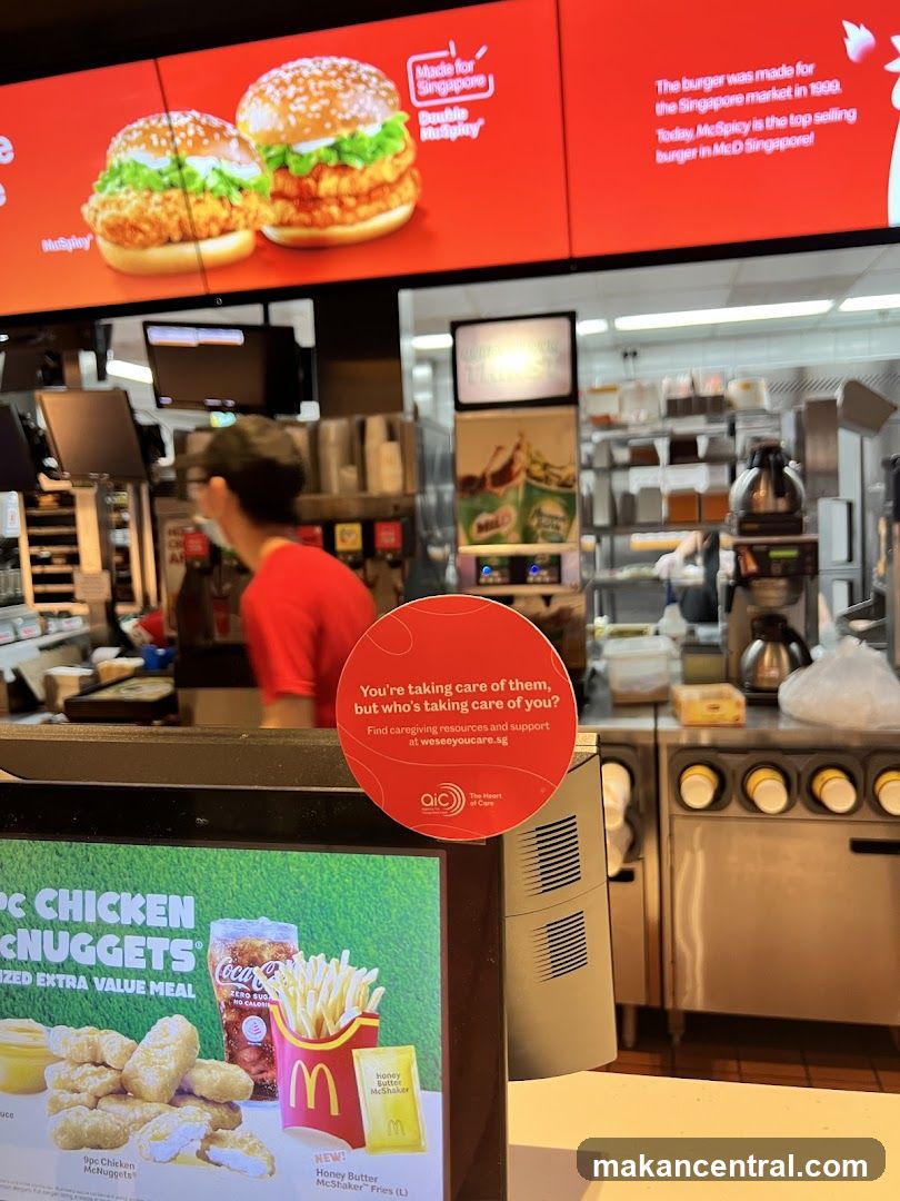 McDonald's Counter with Menu Display