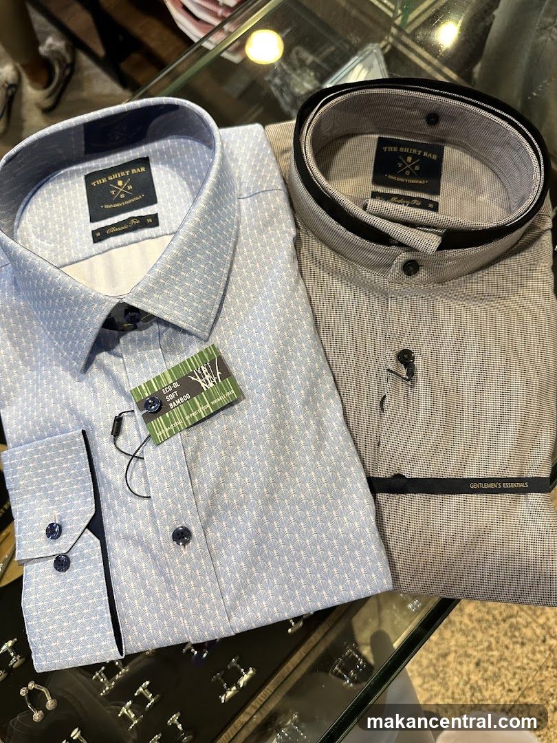 Two folded shirts