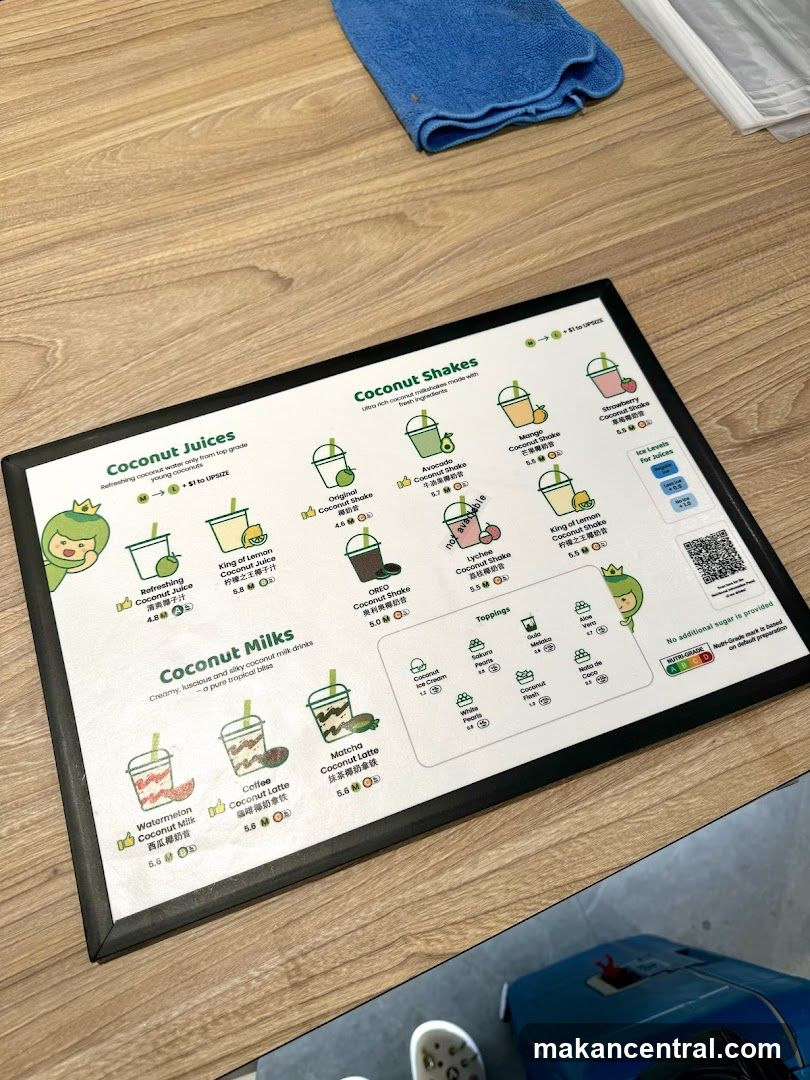 Coconut Menu