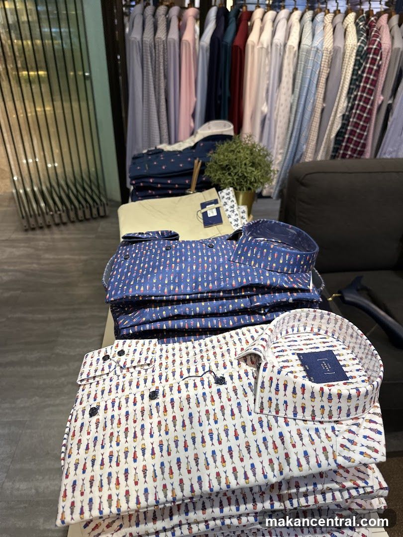 Stacks of patterned shirts