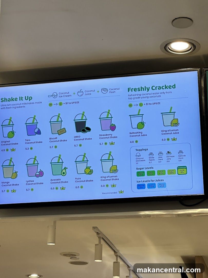 Shake It Up & Freshly Cracked Menu
