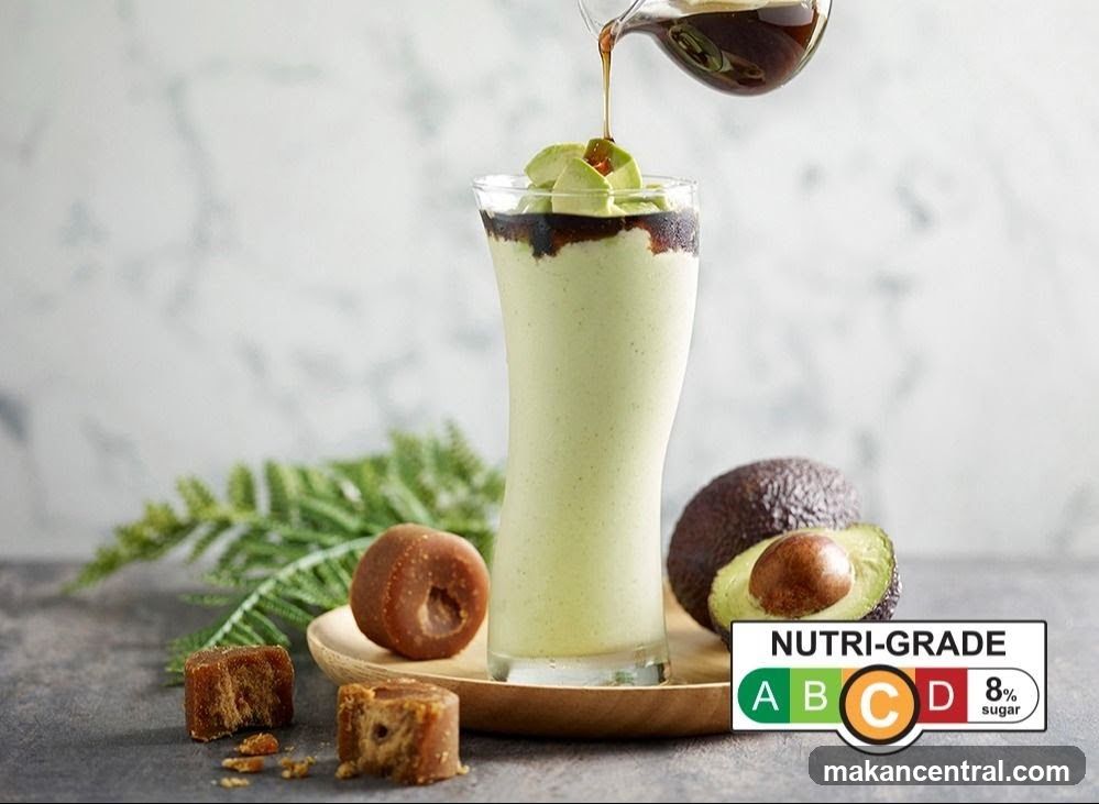 Avocado Smoothie with Nutri-Grade Label