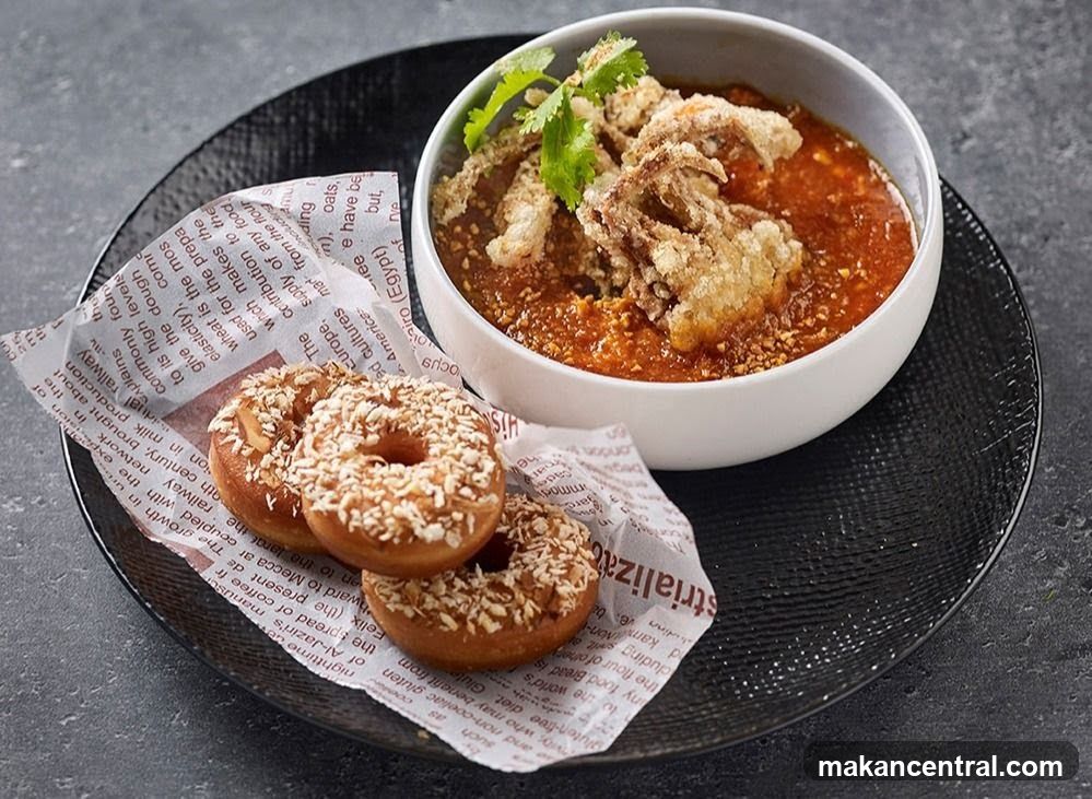 Fried Soft Shell Crab with Sauce and Donuts
