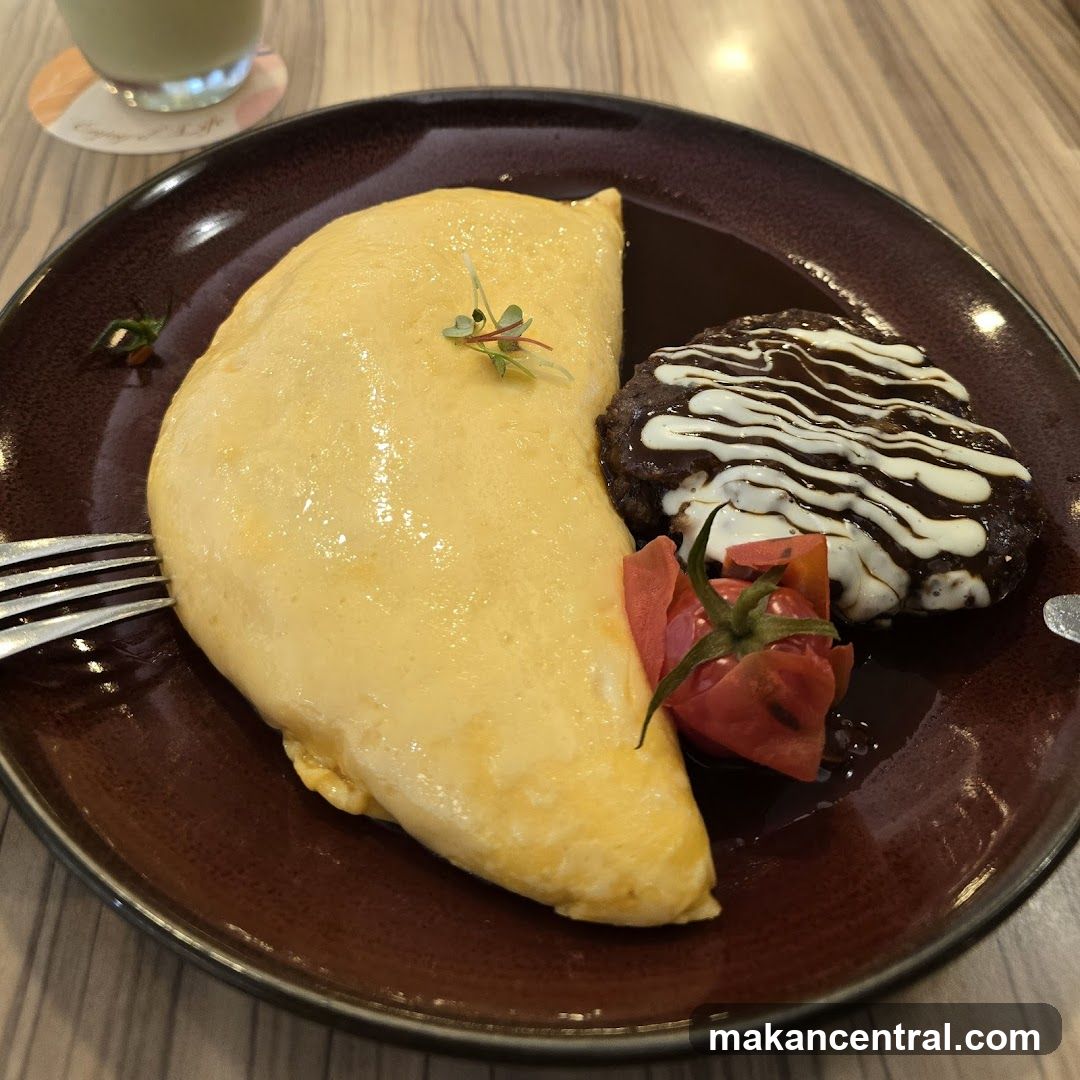 Omurice with Hamburger Steak