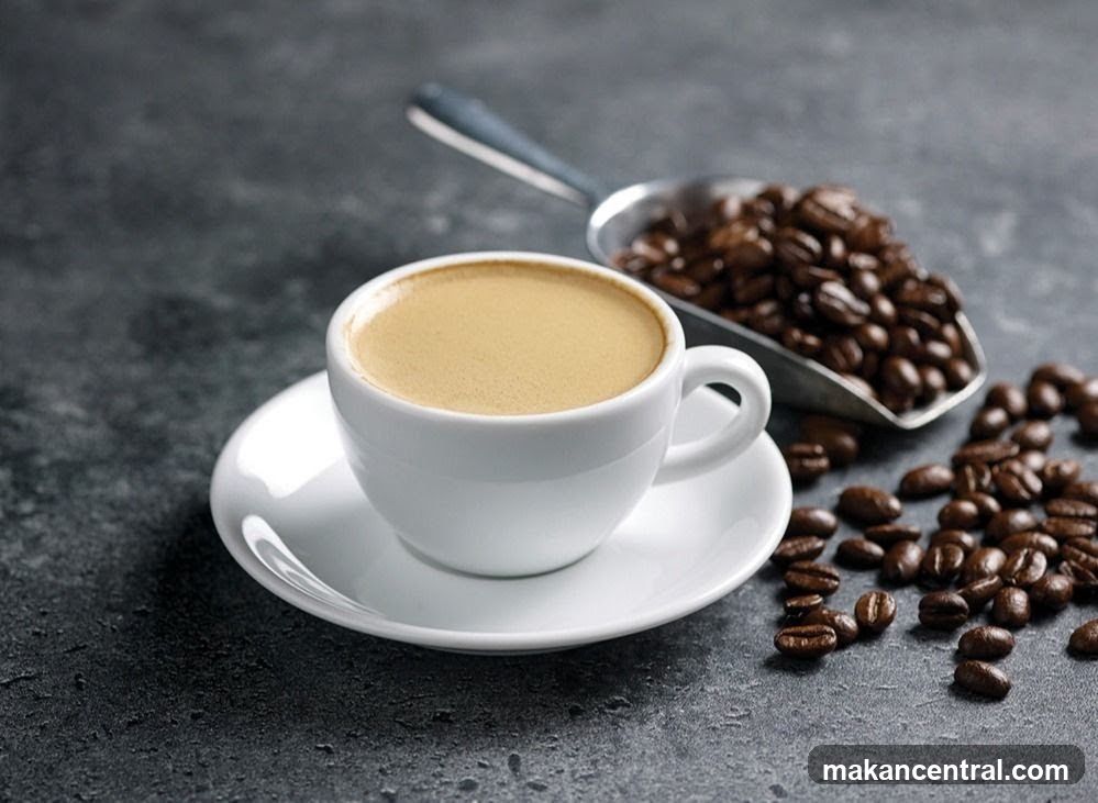 Cup of Coffee and Coffee Beans