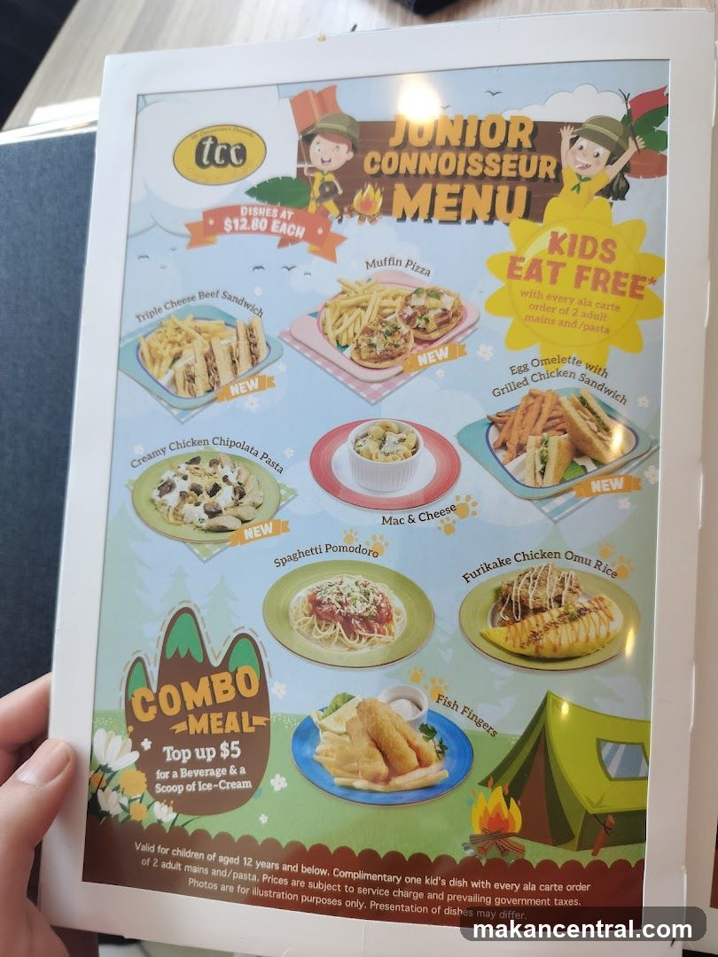 Junior Connoisseur Menu