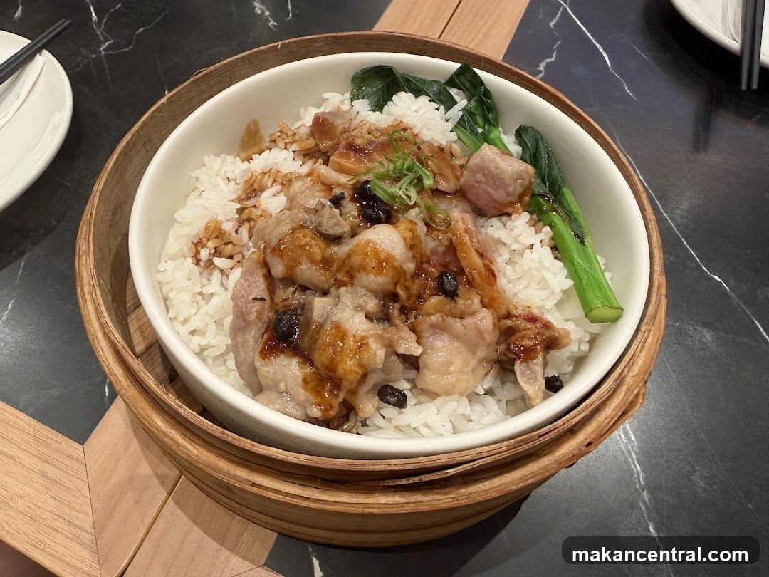 Steamed Rice with Meat and Greens