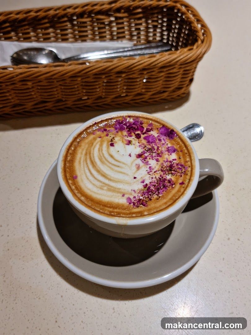 Latte with Rose Petals