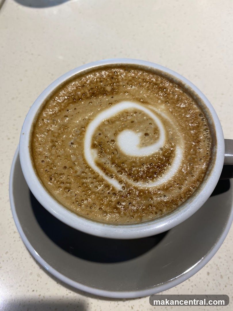 Latte with Swirl Art