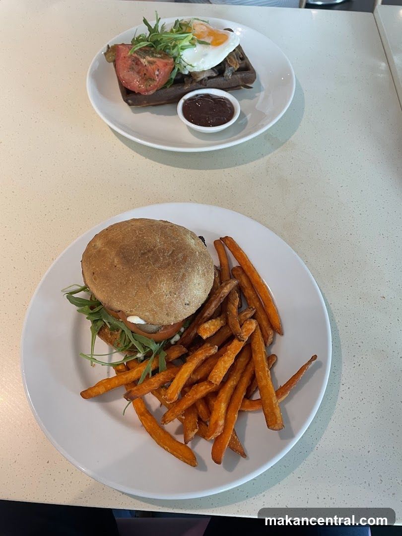 Burger and Waffle