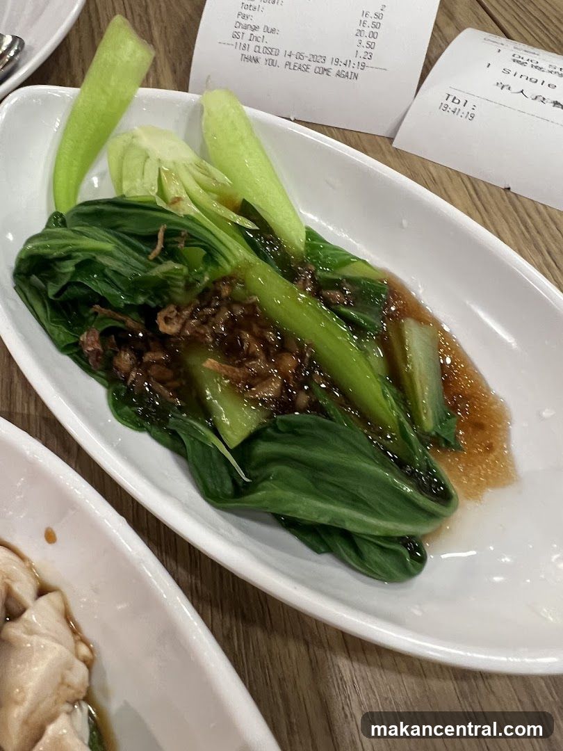 Vegetable Dish with Receipt