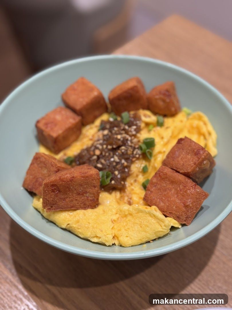 Scrambled Eggs with Spam and Savory Topping
