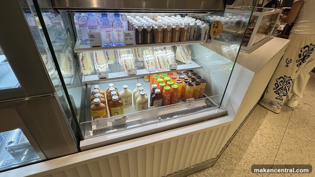 Refrigerated Display Case with Drinks and Sandwiches
