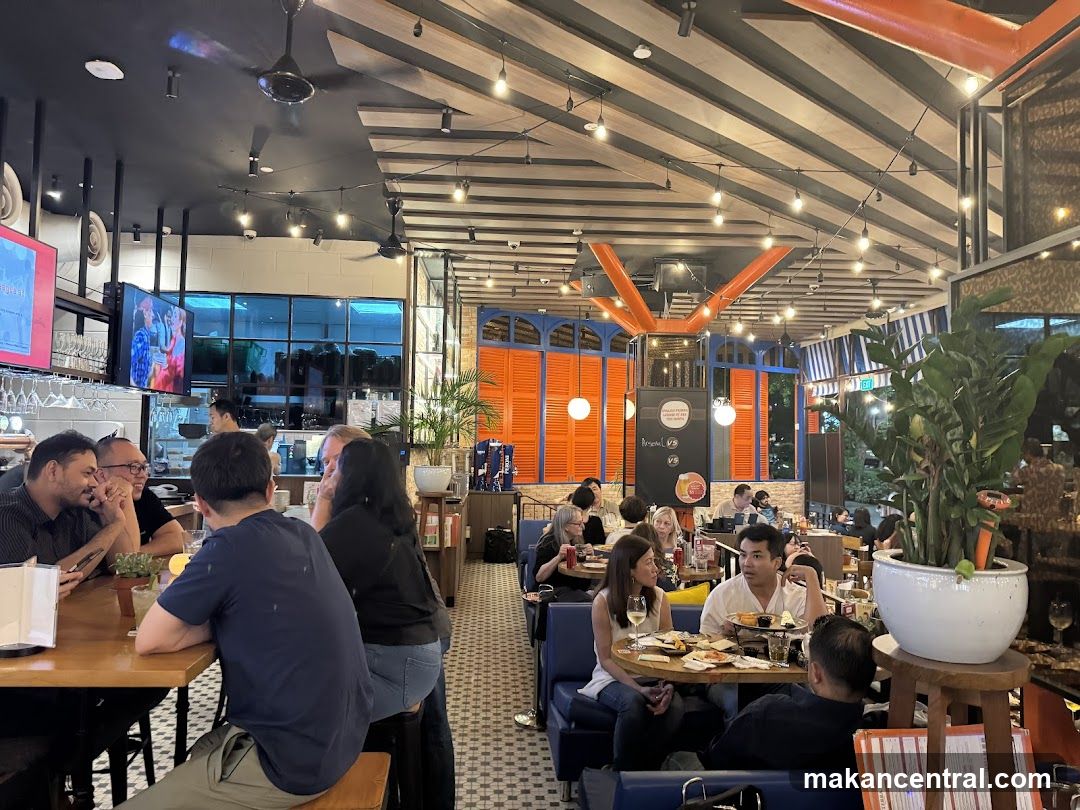 Restaurant Interior with Patrons