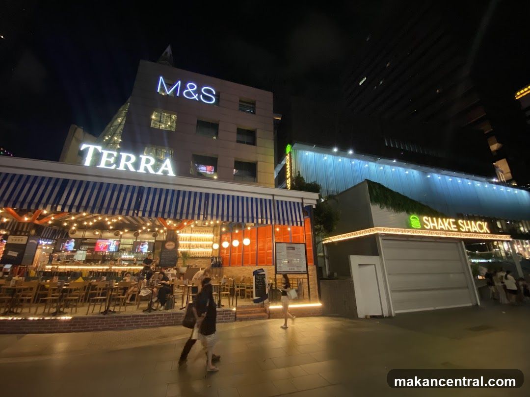 Terra and Shake Shack storefronts