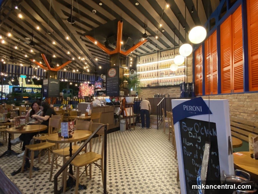 Restaurant Interior with Bar and Seating