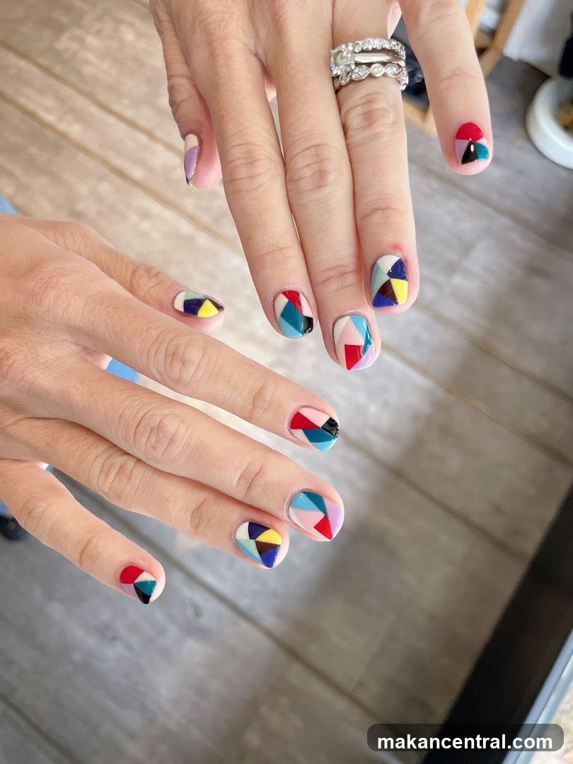 Geometric Nail Art