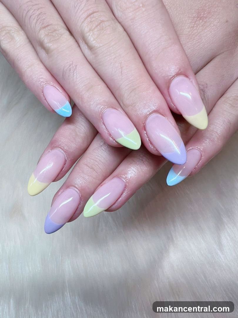 Pastel French Tip Nails