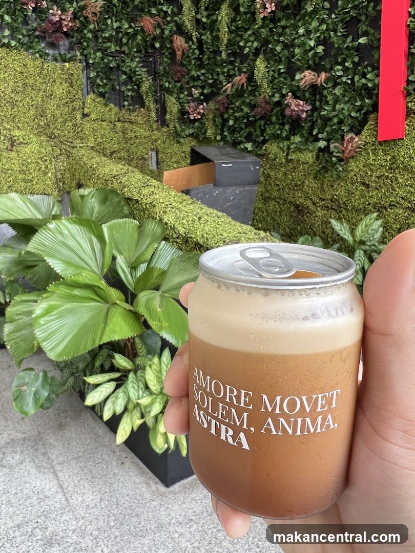 Beverage in a Can with Latin Text
