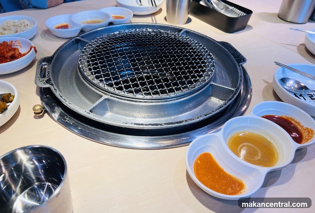 Table Setting with Grill and Sauces