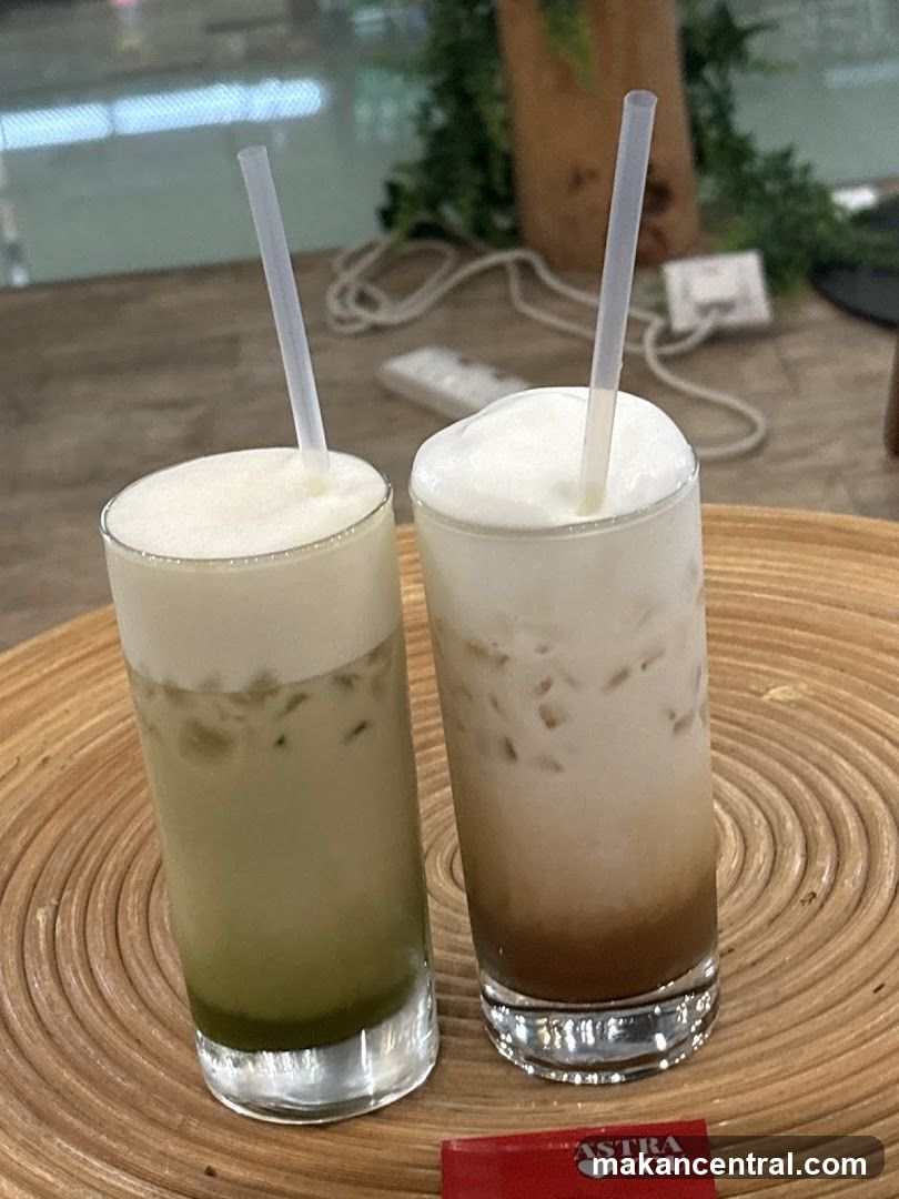Two iced drinks