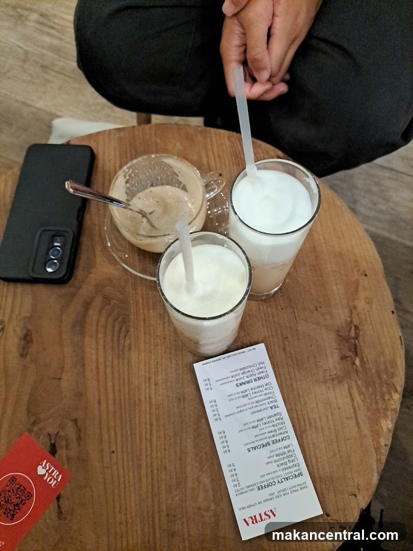 Coffee and Drinks on a Wooden Table